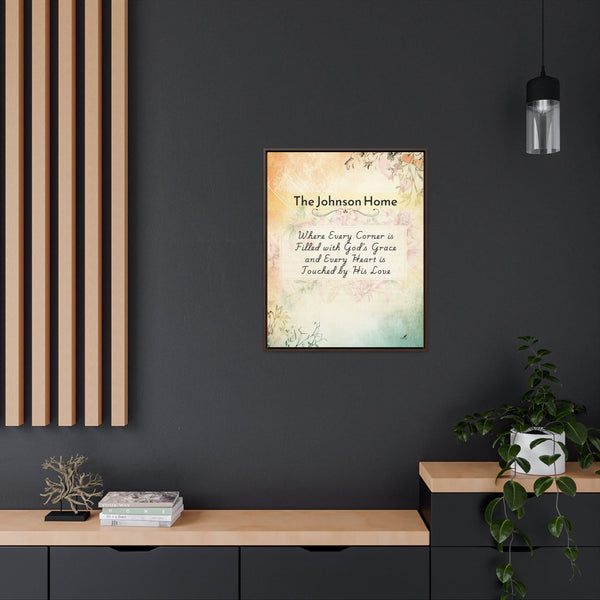 Grace-Filled Home: Personalized 'Every Corner Filled with God’s Grace' Family Canvas printify
