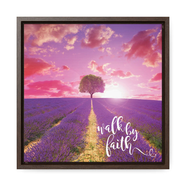 Journey in Faith: 'Walk By Faith' Framed Canvas Art Canvas Printify
