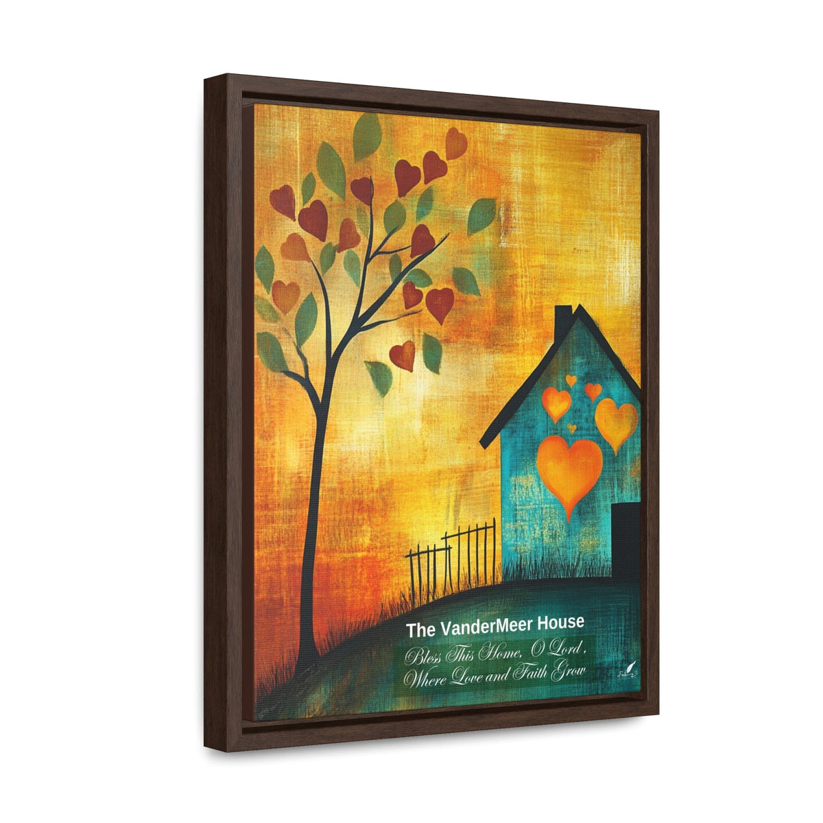 Bless This Home: Personalized 'Where Love and Faith Grow' Framed Canvas Canvas printify 