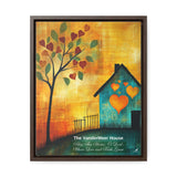 Bless This Home: Personalized 'Where Love and Faith Grow' Framed Canvas printify 24″ x 30″ 