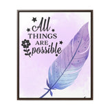 Faith Unlimited: 'All Things Are Possible' Framed Canvas Inspiration Canvas Printify 20″ x 24″ 