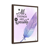 Faith Unlimited: 'All Things Are Possible' Framed Canvas Inspiration Canvas Printify 