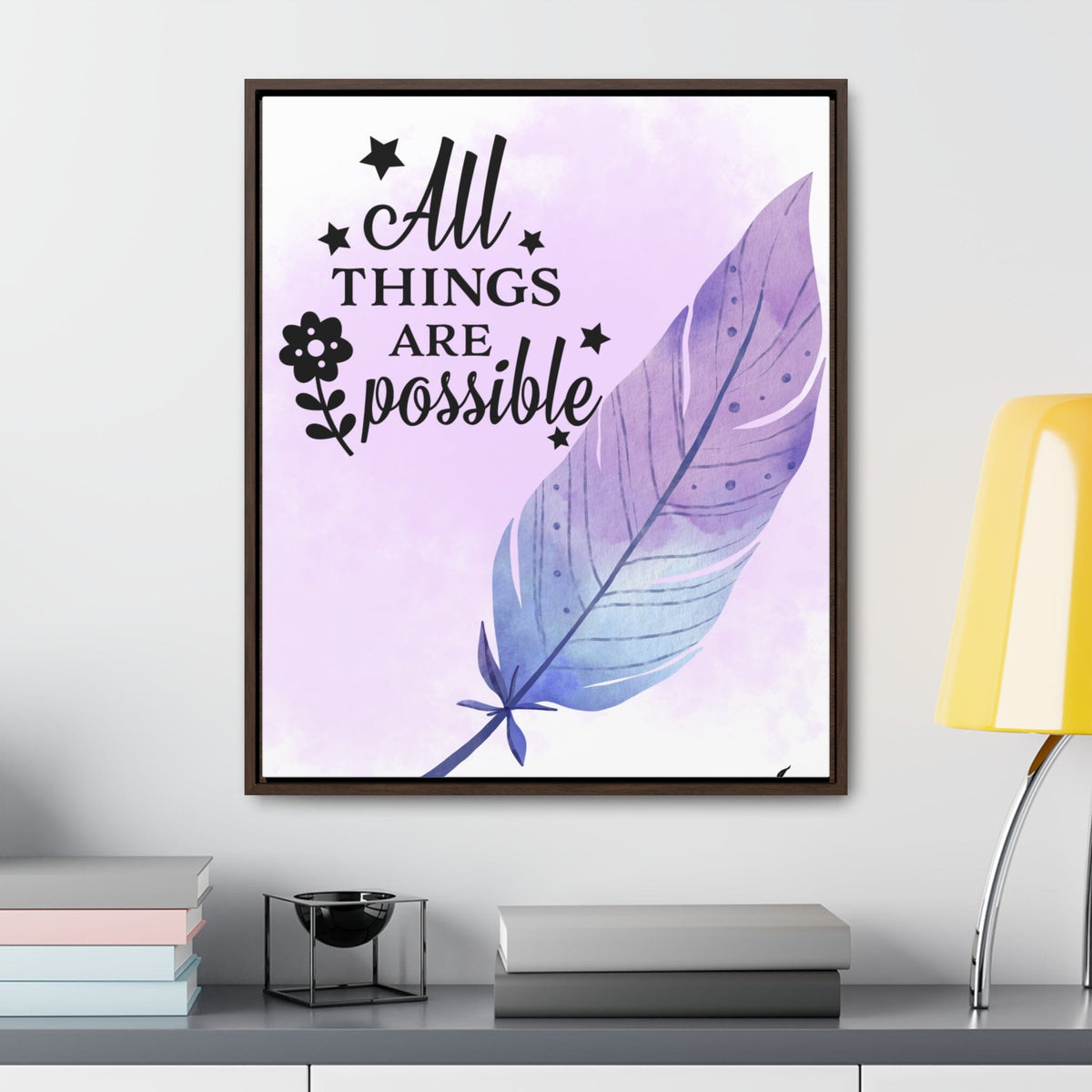 Faith Unlimited: 'All Things Are Possible' Framed Canvas Inspiration Canvas Printify 