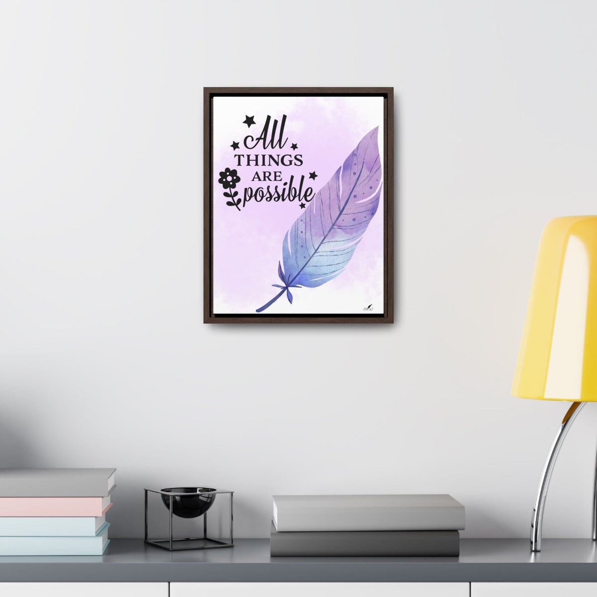 Faith Unlimited: 'All Things Are Possible' Framed Canvas Inspiration Canvas Printify 