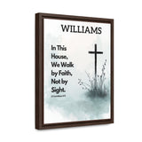 Faithful Living: 'In This House, We Walk by Faith, Not by Sight' Framed Canvas printify 