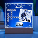 Family Crossword Image frame Acrylic_Square Lamp Acrylic_Square customall 