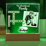 Family Crossword Image frame Acrylic_Square Lamp Acrylic_Square customall 