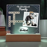 Family Crossword Image frame Acrylic_Square Lamp Acrylic_Square customall 