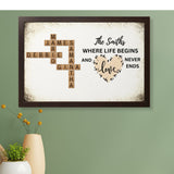 Family Where Life Begins Crossword Puzzle Art - Captured In A Moment, Cherished For A Lifetime Personalized Poster Poster Printify 