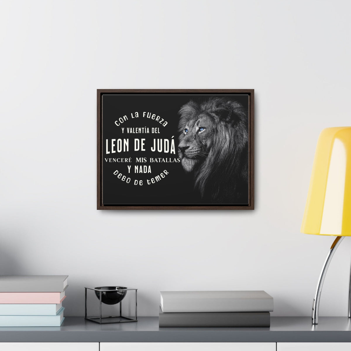 "Fuerza y Valentía - El León de Judá" - Diseño Exclusivo de UFaith Canvas Printify 