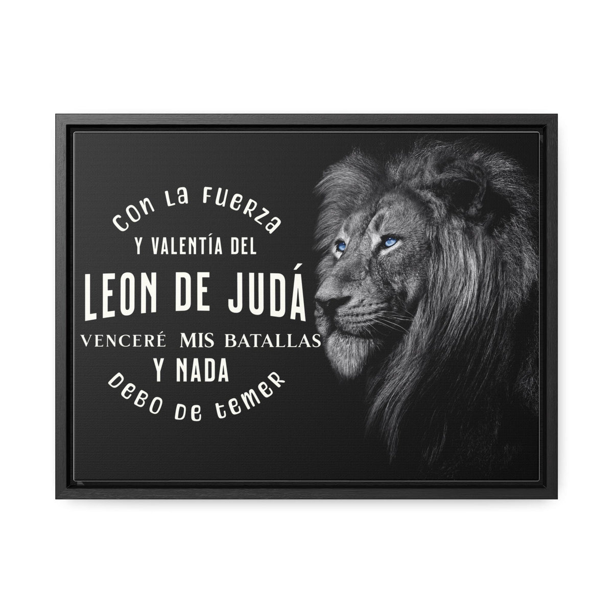 "Fuerza y Valentía - El León de Judá" - Diseño Exclusivo de UFaith Canvas Printify 
