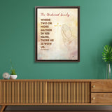 Gathered in His Name: Personalized 'Where Two or More Gather' Family Canvas Canvas Printify 