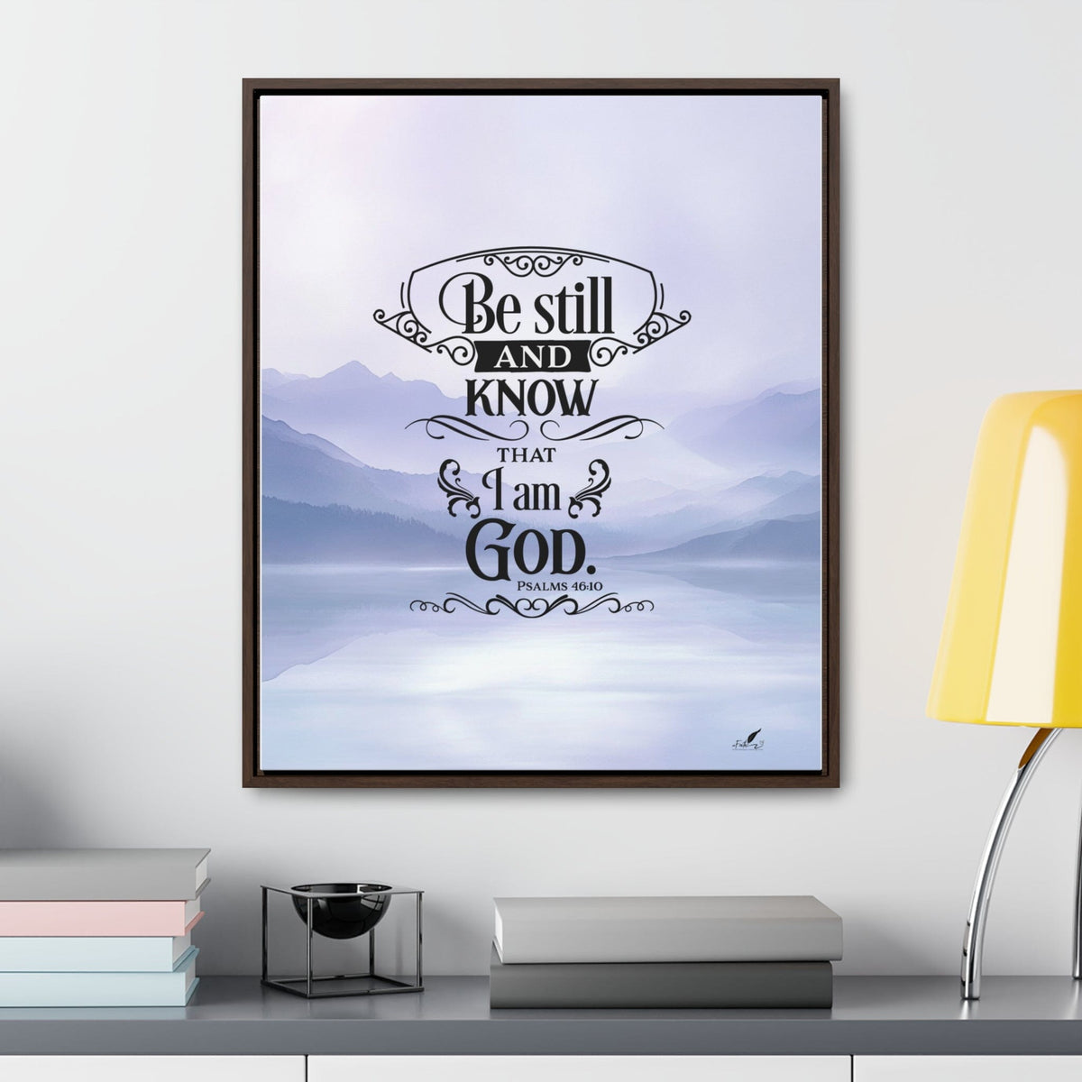 Peace in His Presence: 'Be Still and Know That I Am God' Framed Canvas Art Canvas Printify 