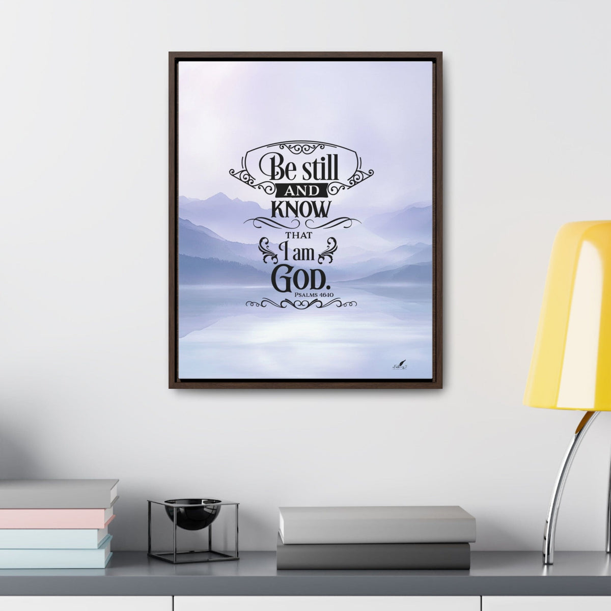 Peace in His Presence: 'Be Still and Know That I Am God' Framed Canvas Art Canvas Printify 