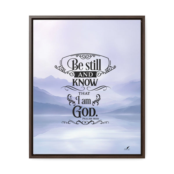 Peace in His Presence: 'Be Still and Know That I Am God' Framed Canvas Art Canvas Printify 