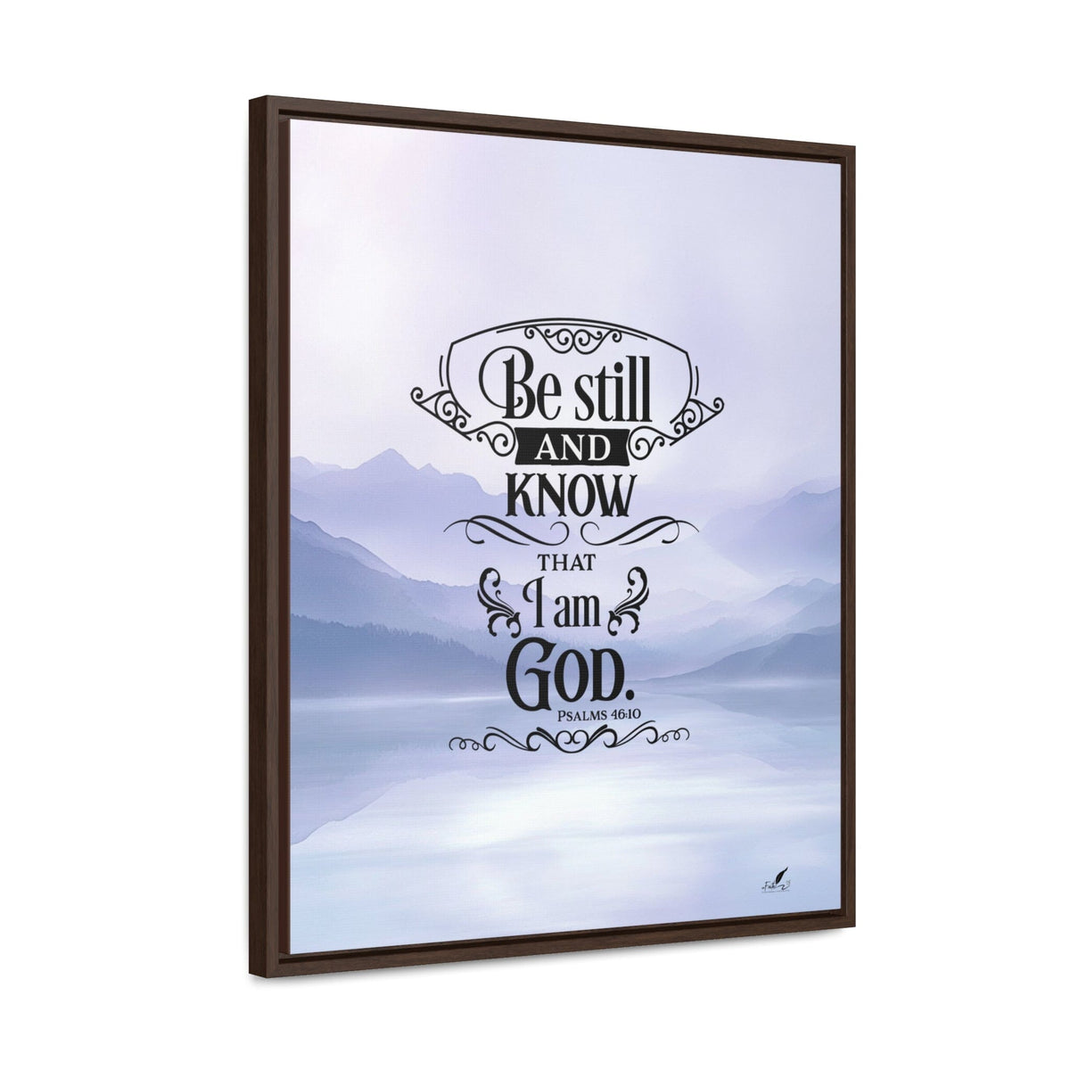 Peace in His Presence: 'Be Still and Know That I Am God' Framed Canvas Art Canvas Printify 