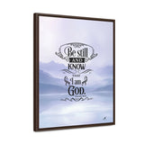 Peace in His Presence: 'Be Still and Know That I Am God' Framed Canvas Art Canvas Printify 