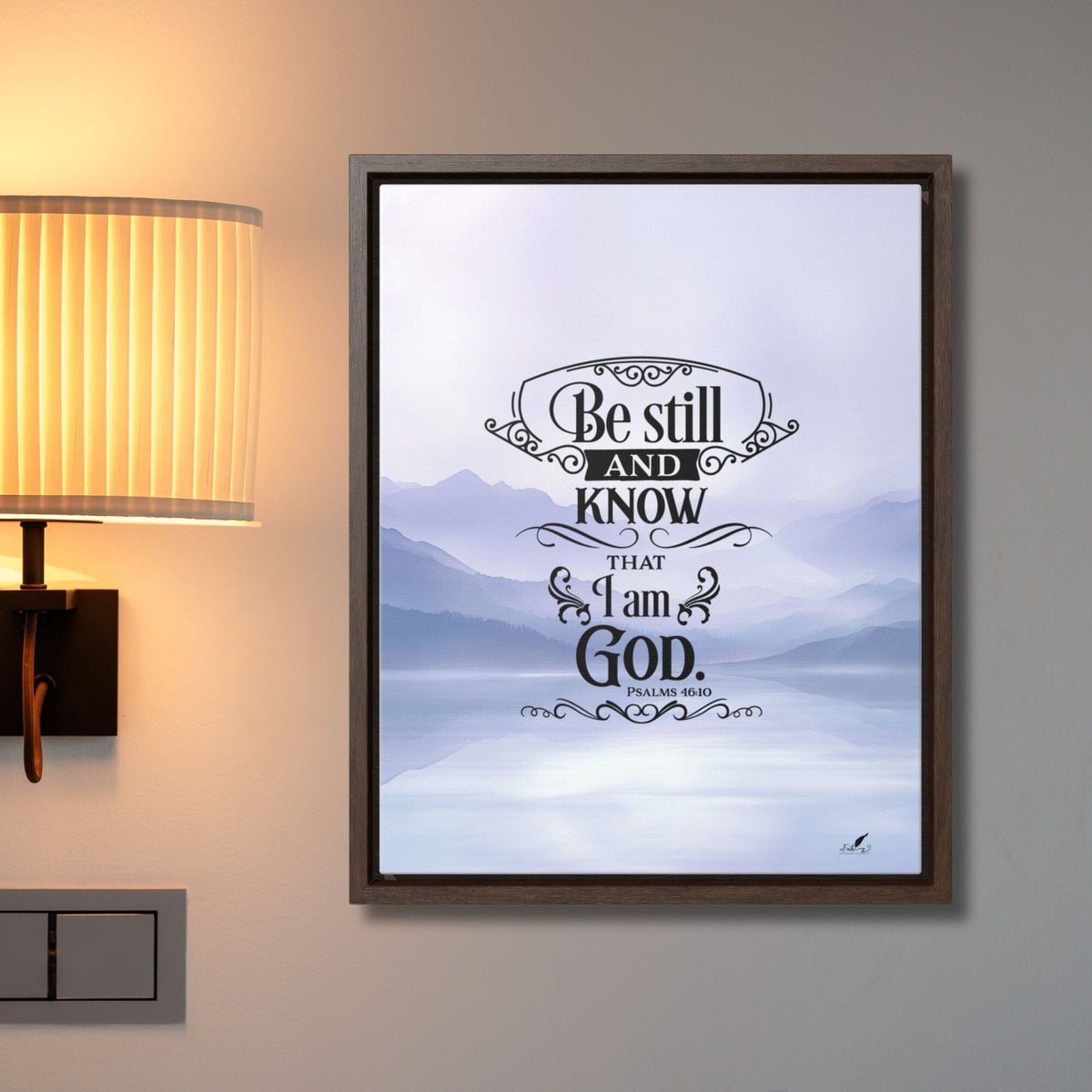 Peace in His Presence: 'Be Still and Know That I Am God' Framed Canvas Art Canvas Printify 