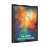 Personalized 'In the [Family Name] Home: God’s Love is Our Foundation, Peace is Our Legacy' Framed Canvas Canvas printify 