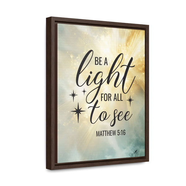 Shine Bright: 'Be a Light for All to See' Framed Canvas Art Canvas Printify 