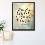 Shine Bright: 'Be a Light for All to See' Framed Canvas Art Canvas Printify 