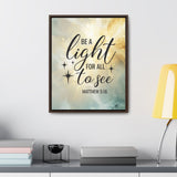 Shine Bright: 'Be a Light for All to See' Framed Canvas Art Canvas Printify 