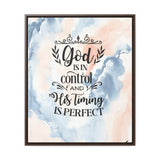 Trust in His Plan: A Timeless Framed Canvas Reminder That God's Timing is Perfect Canvas Printify 20″ x 24″ 1.25