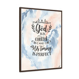 Trust in His Plan: A Timeless Framed Canvas Reminder That God's Timing is Perfect Canvas Printify 