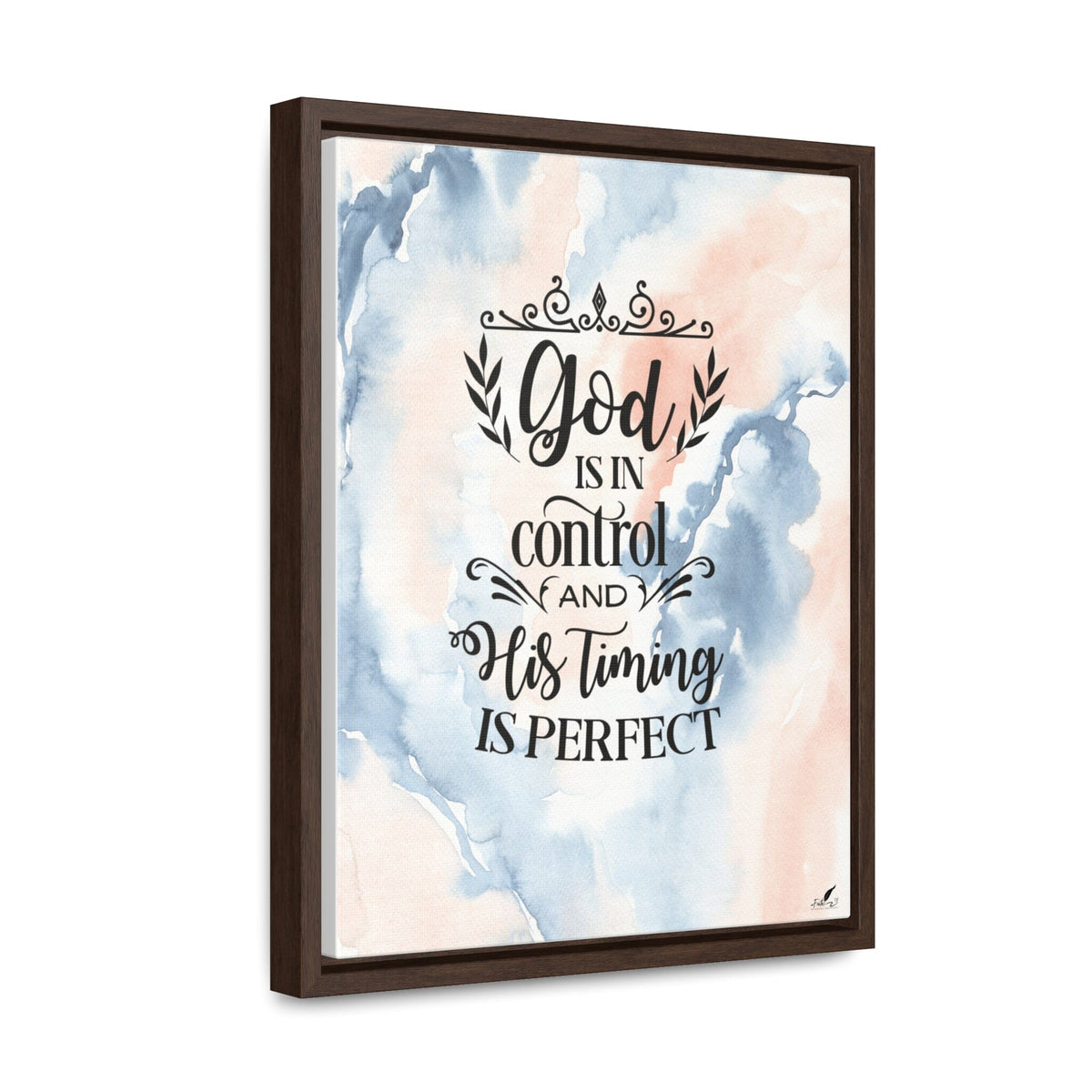 Trust in His Plan: A Timeless Framed Canvas Reminder That God's Timing is Perfect Canvas Printify 