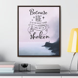 Unshakable Faith: 'Because He Is My Right Hand, I Will Not Be Shaken' Framed Canvas Art Canvas Printify 