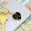  Graphic Heart Keychain (Gold)
