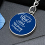 God is in Control - Graphic Circle Keychain Jewelry ShineOn Fulfillment Luxury Keychain (.316 Surgical Steel) No 