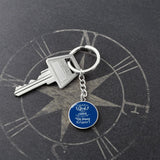 God is in Control - Graphic Circle Keychain Jewelry ShineOn Fulfillment Luxury Keychain (.316 Surgical Steel) Yes 