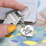 God is my Strength - Graphic Heart Keychain Jewelry ShineOn Fulfillment 