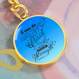 I can do all things through Christ - Graphic Circle Keychain Jewelry ShineOn Fulfillment 