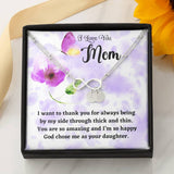 Infinity Bracelet gift for Mom - I Love you Mom Jewelry ShineOn Fulfillment 14k White Gold Bracelet + 2 Charms 