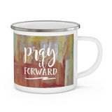 Pray it forward - Enamel Camping Mug Mug Printify 12oz 