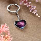She is Strong - Proverbs 31:25 - Graphic Heart Keychain Jewelry ShineOn Fulfillment 