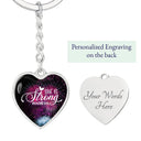  Graphic Heart Keychain (Silver)